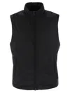 Herno High-collar Microfibre Gilet With Zip Closure In Black