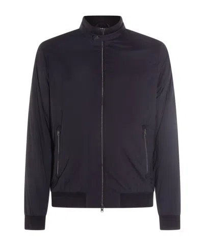 Herno Ecoage Zip-up Bomber Jacket In Black
