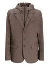 Herno Elastane Blazer In Brown