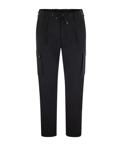 Herno Elastic Waist Casual Pants In Black
