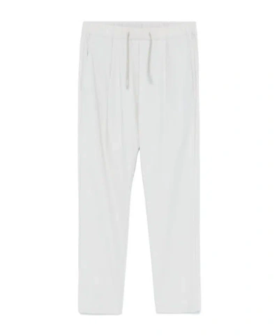 Herno Elastic Waist Casual Pants In White