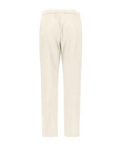 Herno Elastic Waist Casual Pants In White