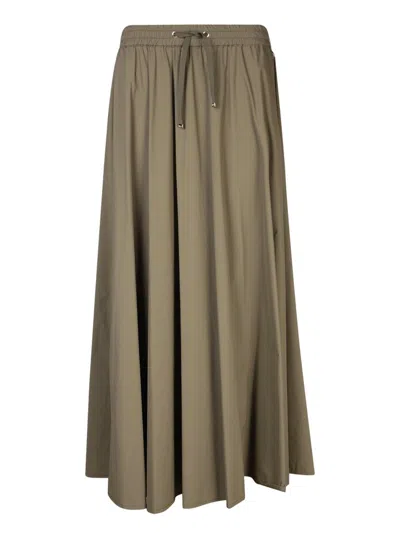 Herno Pleated Nylon Skirt In Neutrals