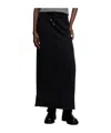 Herno Straight Hem Drawstring Maxi Skirt In Black