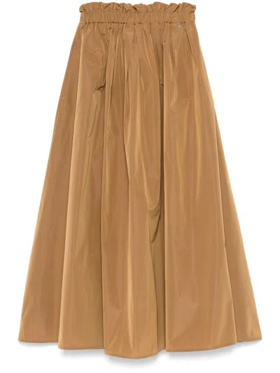 HERNO HERNO A-LINE ELASTIC WAIST MIDI SKIRT
