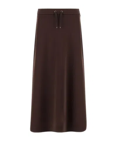 HERNO HERNO DRAWSTRING FLARED SKIRT