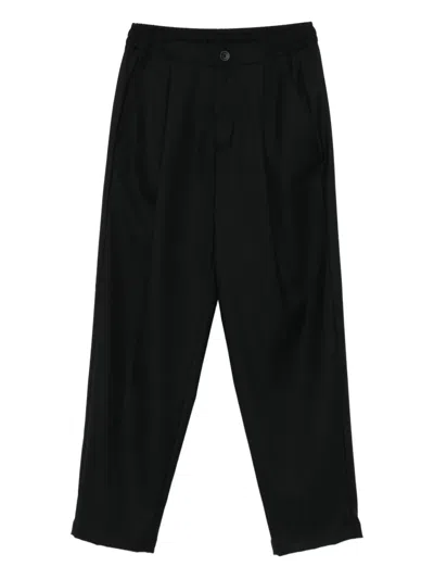 Herno Elastic-waist Trousers In Black