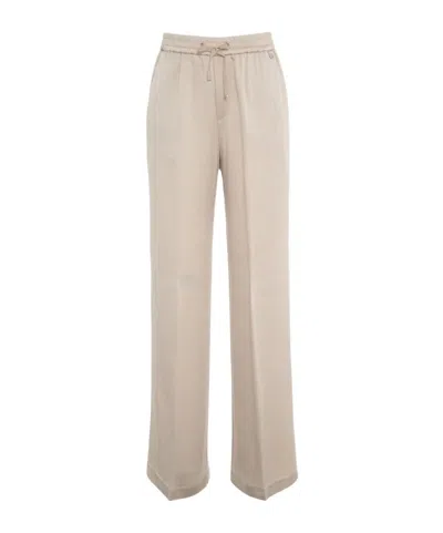 Herno Elastic Waist Trousers In Neutral
