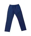 Herno Elastic Waistband Casual Pants In Blue