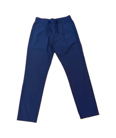 Herno Elastic Waistband Casual Pants In Blue