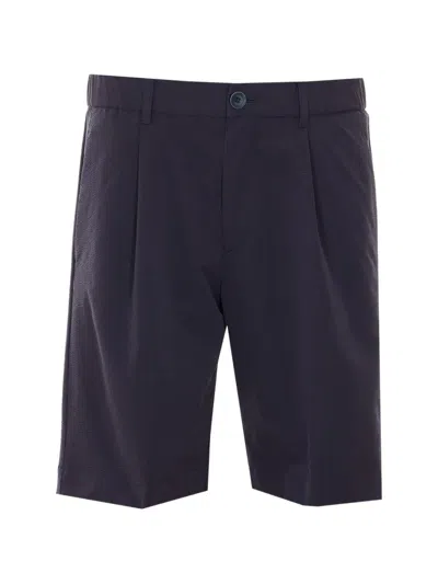 Herno Elasticated Coulisse Shorts In Blue