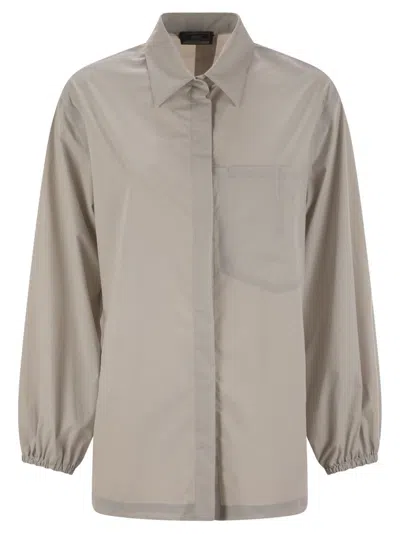 Herno Stretch Tech Shirt In Grey