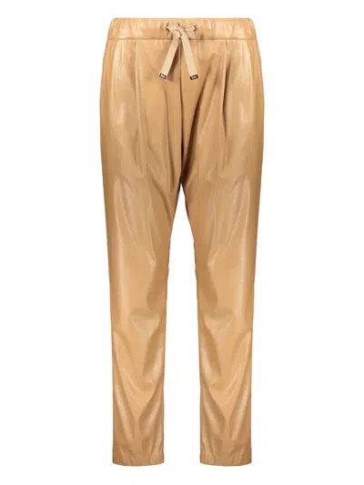 Herno Elasticated Drawstring Trousers In Brown