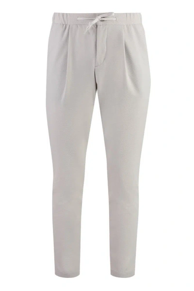 Herno Elasticated Drawstring Waistband Trousers In Grey