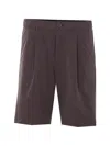 Herno Elasticated Lateral Pockets Shorts In Brown