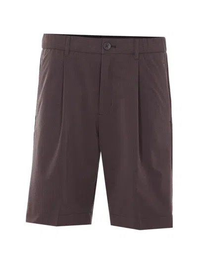 Herno Elasticated Lateral Pockets Shorts In Brown