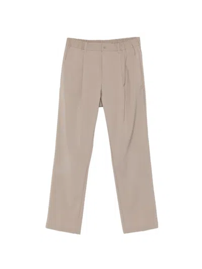 Herno Elasticated Pleated Trousers In Neutral
