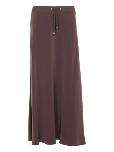 HERNO ELASTICATED-WAIST DRAWSTRING SKIRT