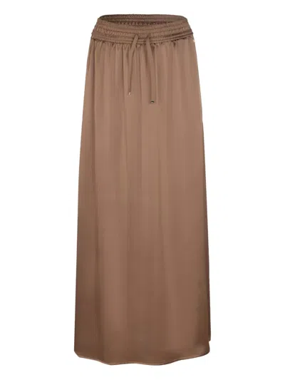 HERNO ELASTICATED-WAIST MIDI SKIRT