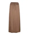 Herno Elasticated-waist Midi Skirt In Brown