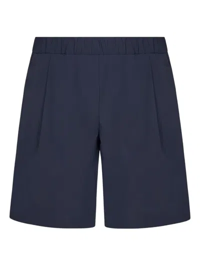Herno Elasticated-waist Shorts In Blue