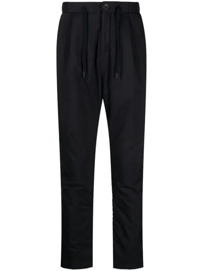 Herno Elasticated-waist Tapered Trousers In Black