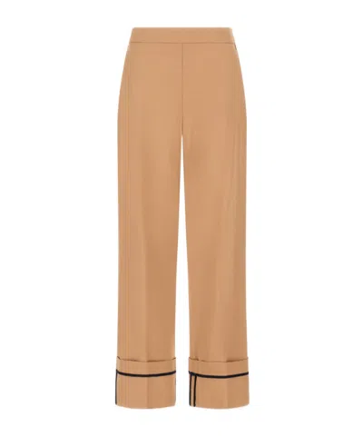 Herno Elasticated Waistband Trousers In Brown