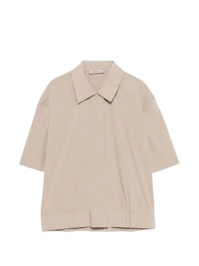 HERNO ELASTICATED-HEM SHORT-SLEEVE SHIRT