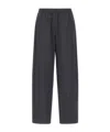 Herno Wool Polyamide Polyester Elasticated-waist Cropped Trousers In Black