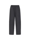 Herno Wool Polyamide Polyester Elasticated-waist Cropped Trousers In Blue