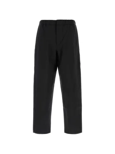 Herno Elasticated-waistband Trousers In Black