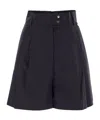 Herno Women Stretch Cotton Bermuda Shorts In Black