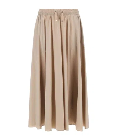 Herno Elastic-waist Skirt In Neutral