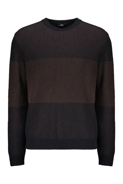 Herno Elegant And Minimalist Black Sweater For Every Occasion In Brown