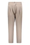 Herno Elegant Beige Trousers With High Waist In Gray