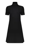 Herno Elegant Black Dress With High Collar In Black