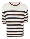 Herno Striped Knit T-shirt In Multi