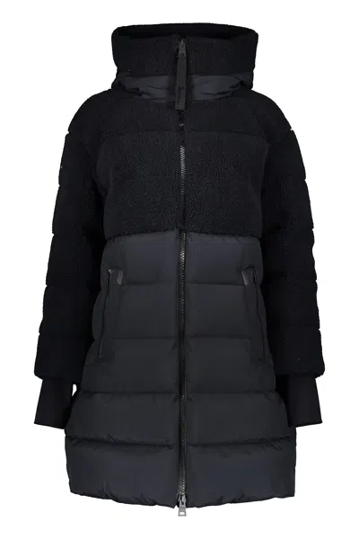 Herno Elegant Down Jacket With Hood And Zipper In Gray