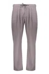 Herno Elegant Flared Trousers With Adjustable Belt In Gray