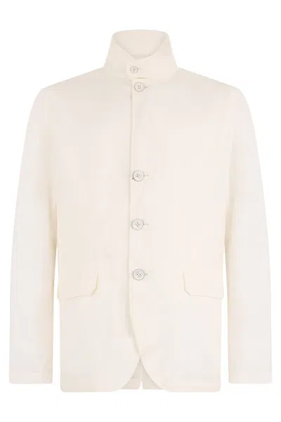 Herno Elegant Jacket In A Soft White Fabric In Neutral