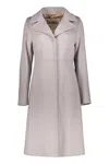 Herno Elegant Long Gray Sophisticated Coat In Gray