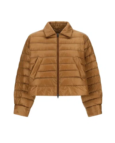 Herno Elegant Overcoat For Women In Cammello