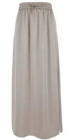 Herno Beige Long Skirt With Elastic Waist In Stretch Tech Fabric Woman