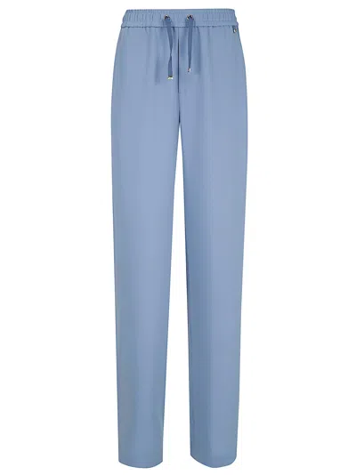 Herno Elegant Polyester Trousers For Women In Blue