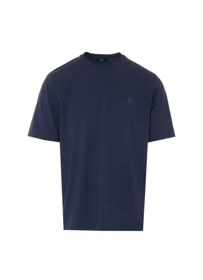 Herno Elegant Sprint Mini T-shirt In Blue