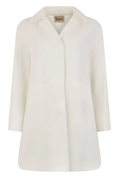 Herno Elegant White Jacket With Front Closure