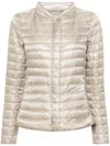Herno Down Quilted Short Puffer Jacket In Neutral