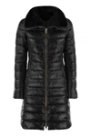 Herno Lapel Down Jacket In Brown