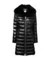 Herno Elisa Fur-trimmed Shell Coat In Black