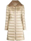 Herno Zip-up Padded Coat In Neutrals